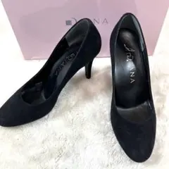 DIANA ダイアナ スエード パンプス 黒 22.5cm MR18222