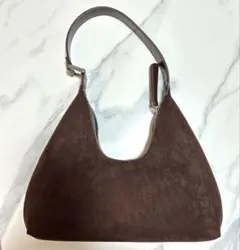 美品　IRADOWLショルダーバッグ スウェード素材ショルダーバッグ　ブラウン