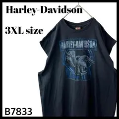 【ビッグサイズ】ハーレーダビッドソン 両面プリント タンクトップ 黒 3XL