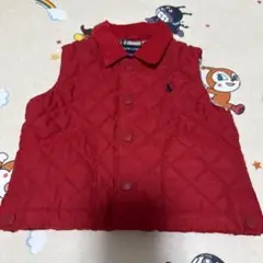 Ralph Lauren 赤 キルティングベスト S/M