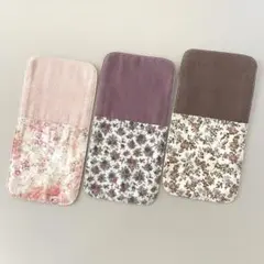 sale!リバティ ガーゼハンカチ 切替ハーフ 3枚セット(H)