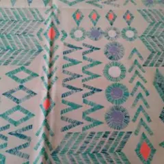 ✿幾何学模様の綿麻生地　110✕80センチ