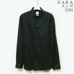 ZARA メンズ スリムフィット ペイズリー柄 長袖シャツのサムネイル