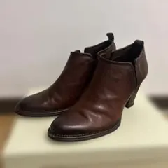 ラボキゴシワークス　ブラウン レザー ブーティ　24.5cm