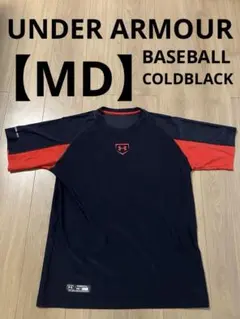 MD アンダーアーマー ウェア Tシャツ メンズ コールドブラック 野球 黒 赤