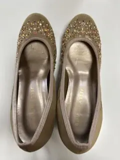 Jelly Beans ビジュー付きパンプス ベージュ