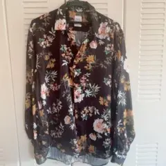 ZARA 花柄 長袖シャツ