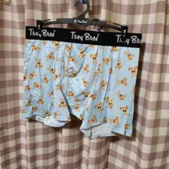Troy Bros ボクサーパンツ 水色 クマさん柄　サイズ　L
