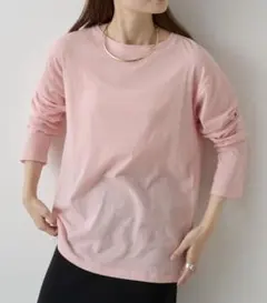 ピュアルセシン コットンシアーカットソー ピンク