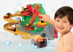おふろDEミニカー　クレーンで運べ！建設現場 ブルドーザー＆ダンプトラックセットのサムネイル
