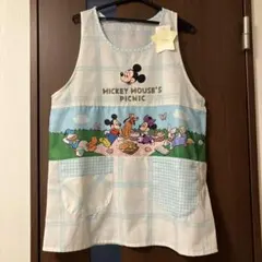 新品　ミッキーマウス ピクニックデザイン エプロン　Ｍ-Ｌ　タグ付き　ディズニーのサムネイル