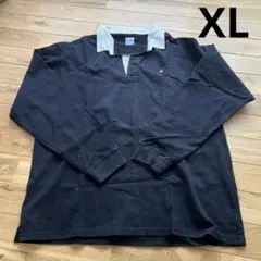 Champion チャンピオン 長袖 Tシャツ 黒 襟付き XL