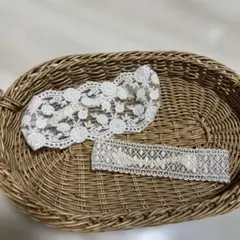 レース ヘアバンド 2点セット 100日祝い 初節句