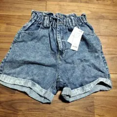 新品未使用　WEGO デニムブルー ハイウエストショートパンツ
