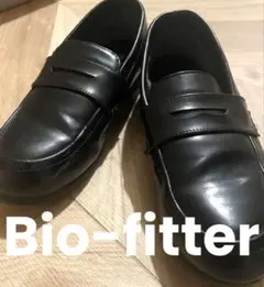 Bio-fitterバイオフィッターキッズブラック黒ローファー靴22.0cm