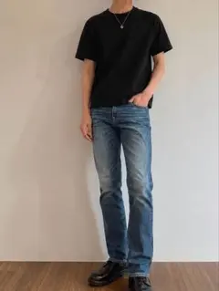 ダークブルー スリムフィット デニム