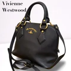 Vivienne Westwood Handbag/Shoulder Bag, 2-Way, Black, Orb Design