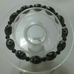 天然石☆三眼天珠☆オニキス