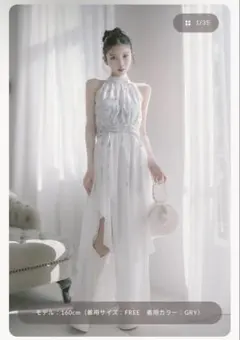 Darich アメスリギャザーシフォンロングワンピース