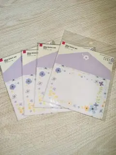 ミニレターセット 花柄 3枚入の4セット