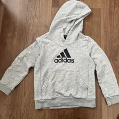 adidas グレー フード付きパーカー 120サイズ