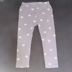くま柄 レギンスパンツ パープル 95cm 西松屋