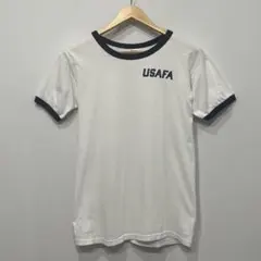 80s アメリカ 製 チャンピオン USAFA プリント リンガー tシャツ M