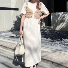 ビスチェセット✳︎半袖シャツワンピース（ベージュ）