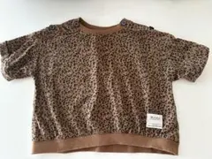 ヒョウ柄 Tシャツ ブラウン系 100cm
