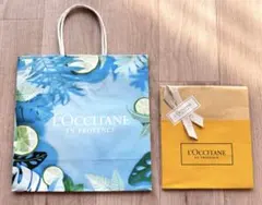 『 限定デザイン 2枚まとめ売り 』 L'OCCITANE 紙袋 ショッパーのサムネイル