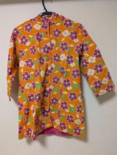 子供、花柄レインコート 6X/7