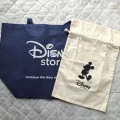 ディズニーストア　ショッピングバッグと巾着