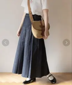 FREAK'S STORE ワイドプリーツスカート デニム