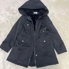 ZARA ジャケット　ナイロン　キルティング　ボア　黒