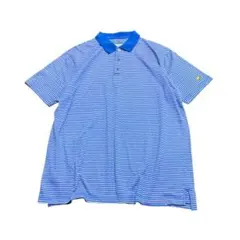 Golden Bear ボーダーポロシャツ　半袖　ブルー　XL 古着8fのサムネイル