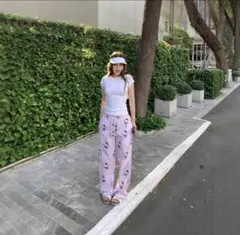 SHEIN キティパジャマパンツ レディース ルームウェアロングパンツ