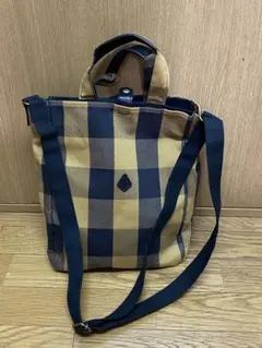 クレドラン　2way トートバッグ　ショルダーバッグ　チェック　日本製　レザー