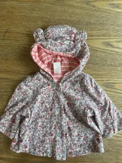 baby GAP くま耳 フード付き リバーシブル 0-3ヶ月　カーディガンのサムネイル