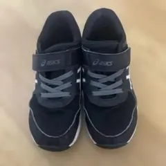 ASICS ブラック スニーカー ベルクロ付き 21.0