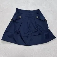 良品✨u23【ノアール】ひざ丈スカート　ポリエステル　ツルツル素材のサムネイル