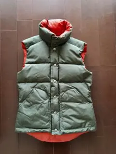 最終お値下げです！シェラデザインリバーシブルダウンXXSカーキ×オレンジ