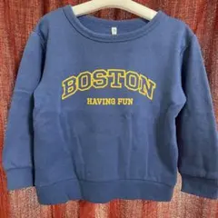 西松屋 裏起毛プリントスウェット Blue 110