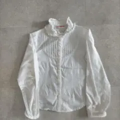 mezzo piano　幼稚園女の子　白シャツ　長袖ブラウス　120