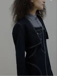Ameri VINTAGE I LINE DENIM SHIRT DRESS M - メルカリ