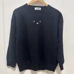 ミッフィー刺繍 ブラックスウェット