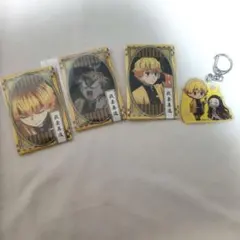 鬼滅の刃 善逸 缶バッジ アクリルキーホルダー まとめ売りセット