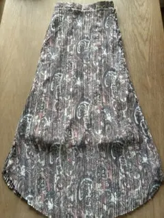 ペイズリー柄 プリーツ ロングスカート サイズF