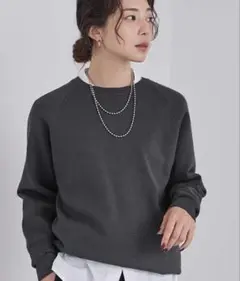 【 ur's 】スウェットライクニット チャコール