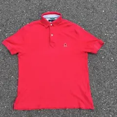 TOMMY HILFIGER レッド ポロシャツ S/P
