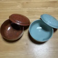 蓋付き小鉢 2客セット 煮物碗 珍味入れ 和食器のサムネイル